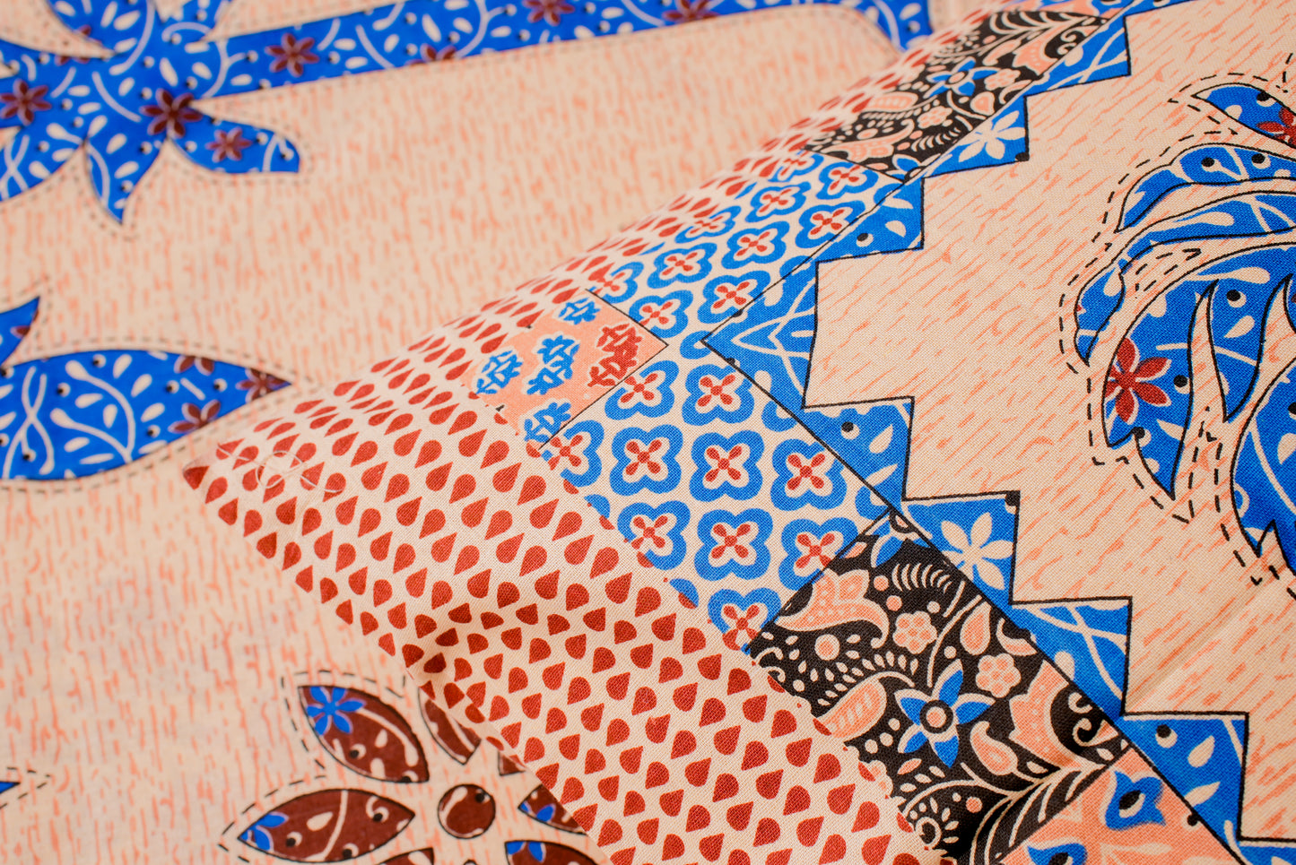 Blue Palm Tree Cotton Bedsheet Set