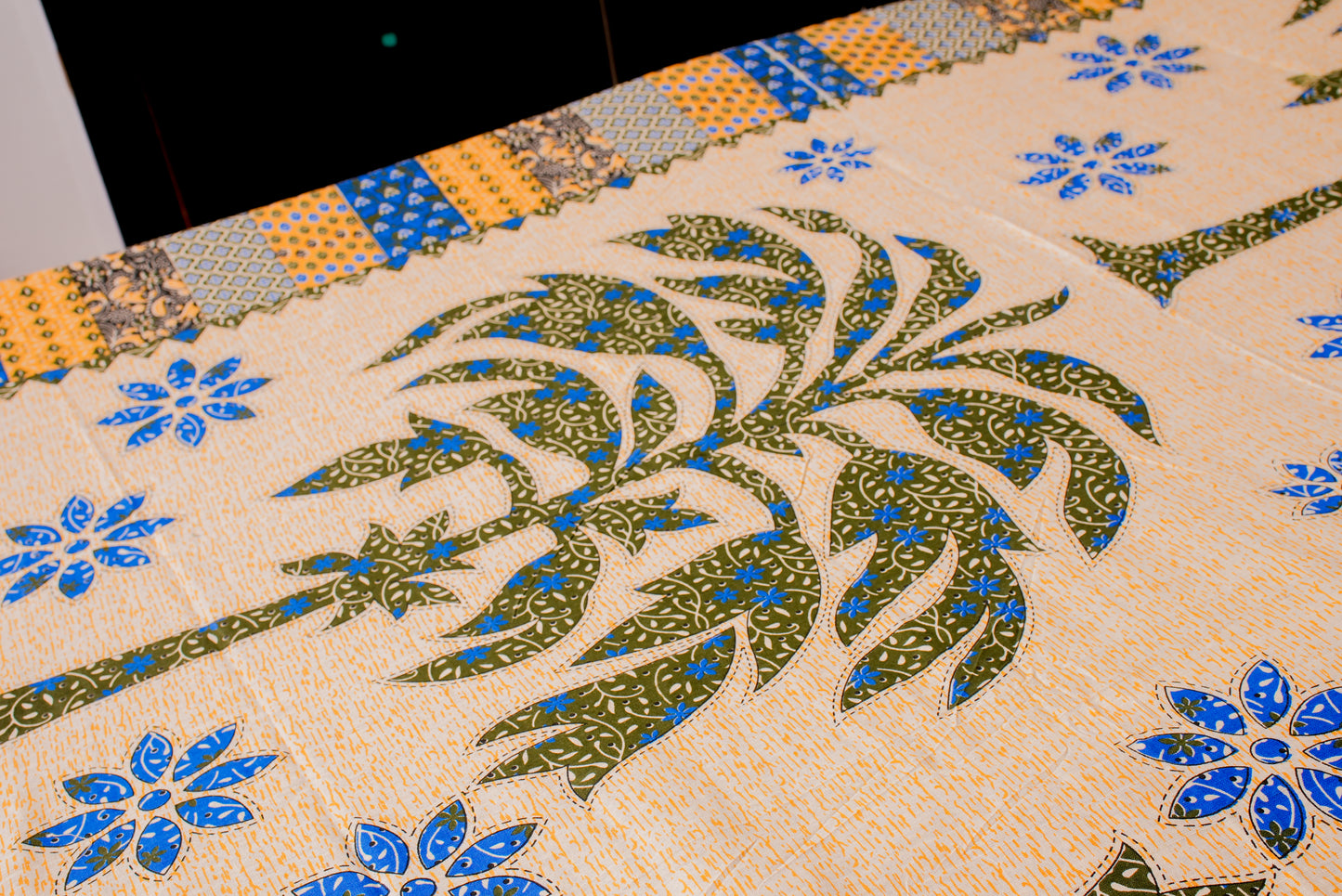 Green Palm Tree Cotton Bedsheet Set