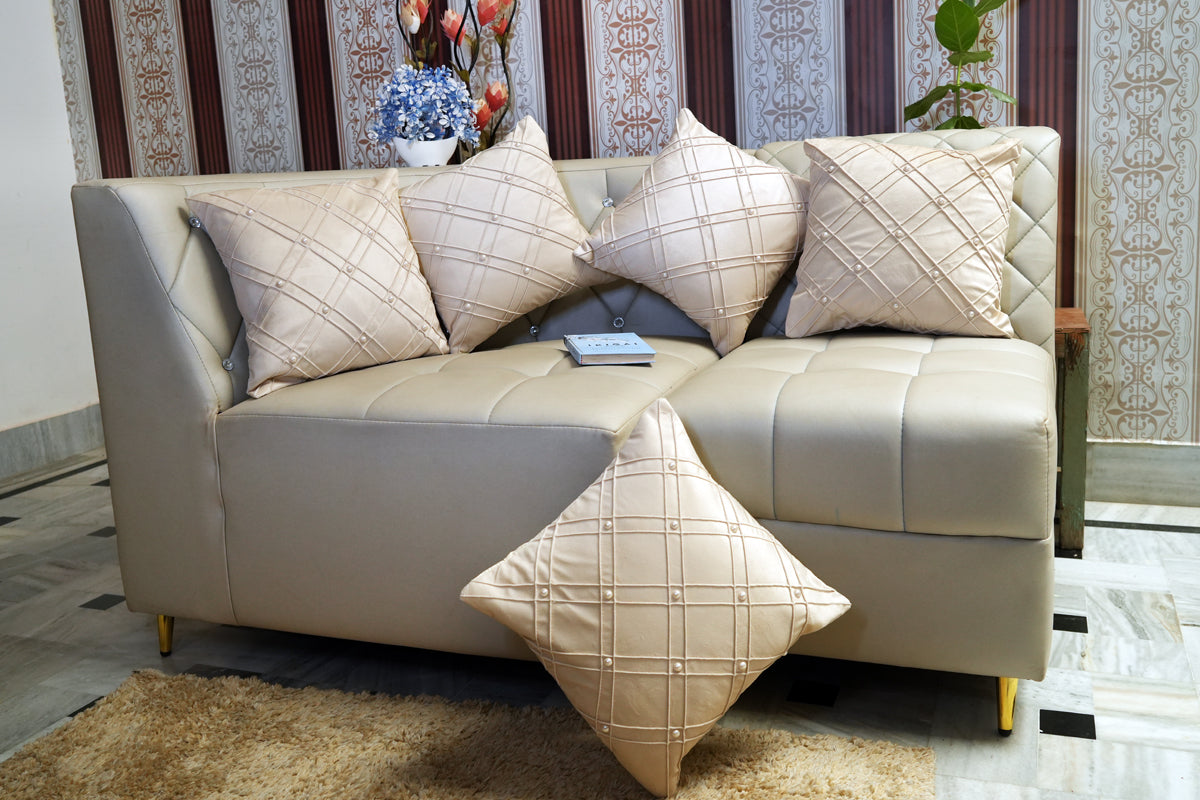 Ivory Gleam Pearl Embellished Cushion Cover