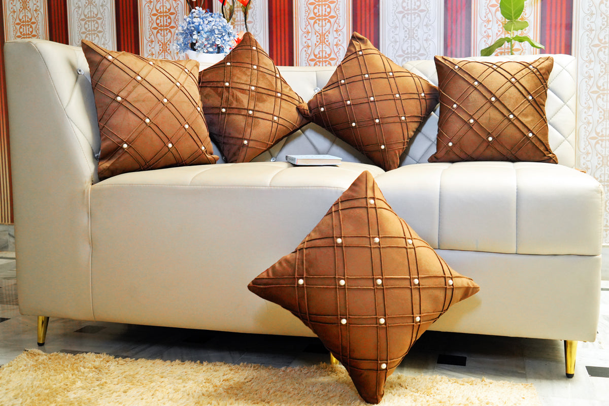 Pearl Brown Cushion Cover