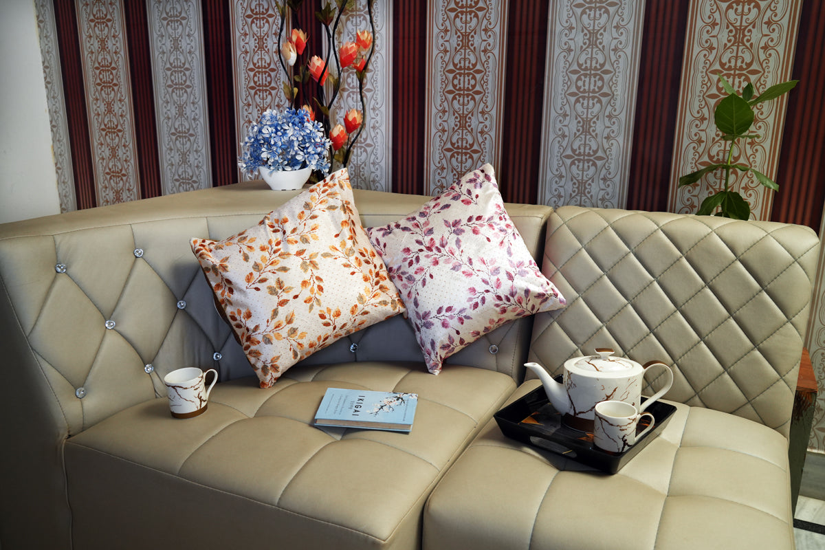 Blossom Glow Cushion Covers – Soft Velvet Floral Print