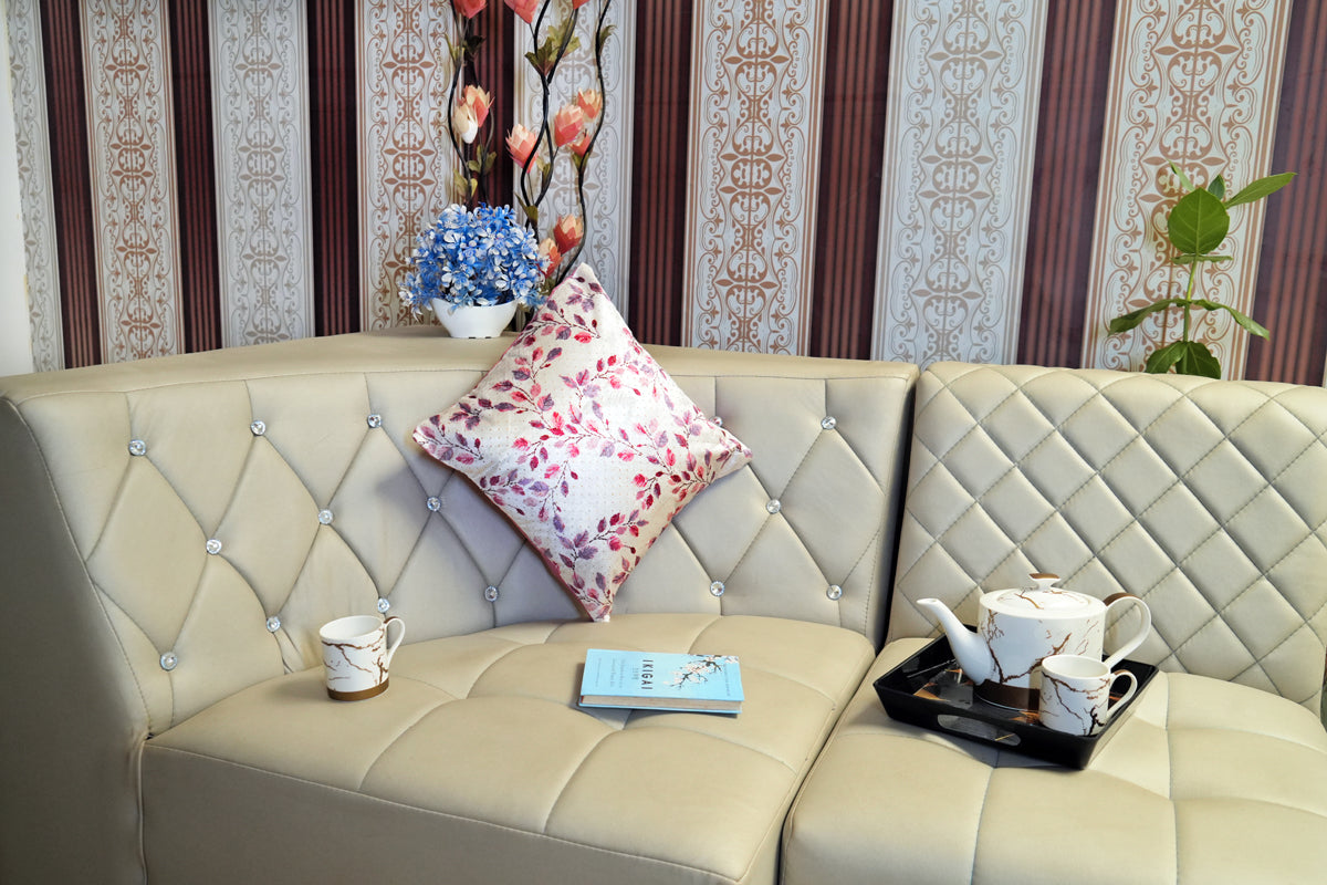 Blossom Glow Cushion Covers – Soft Velvet Floral Print
