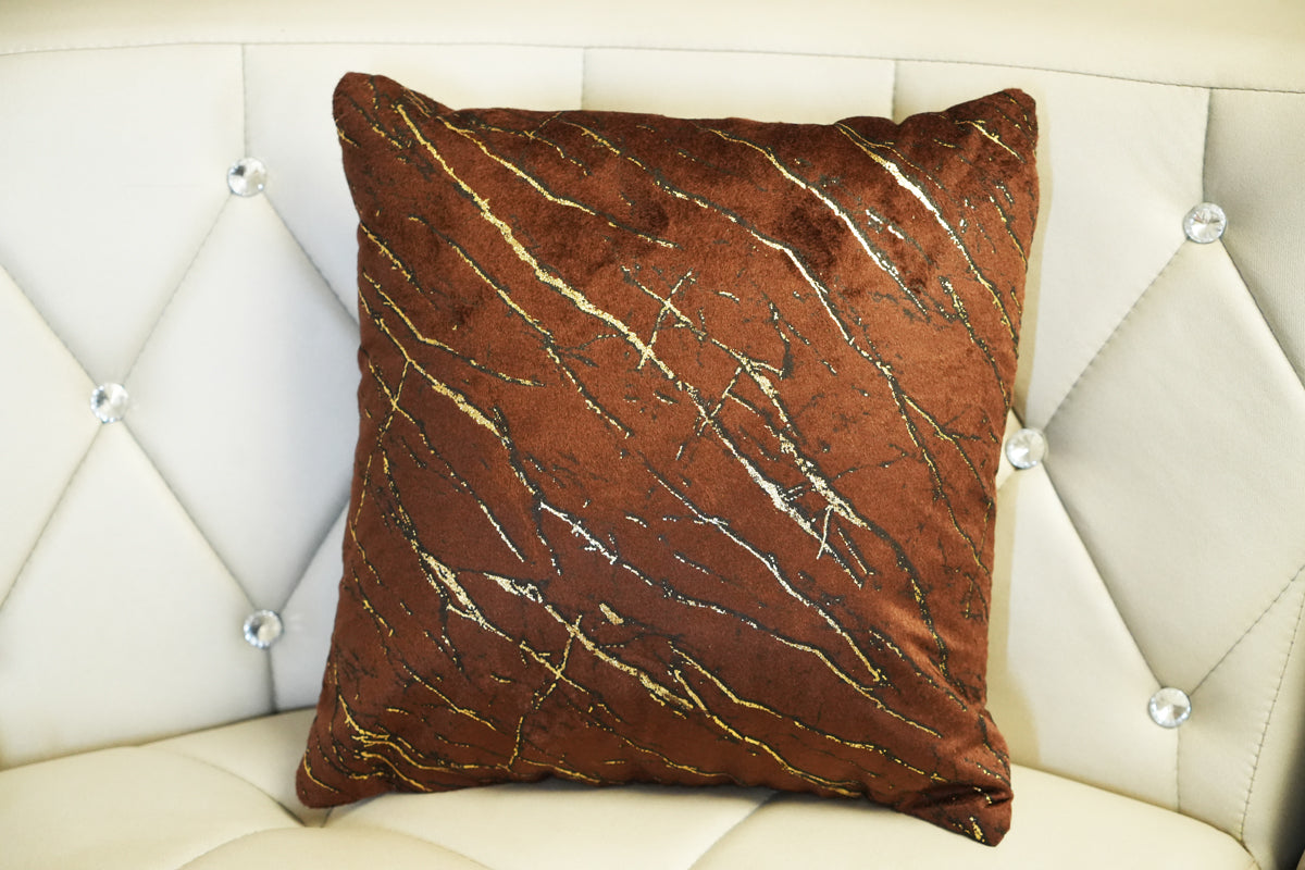 Golden Streaks Designer Cushion Covers