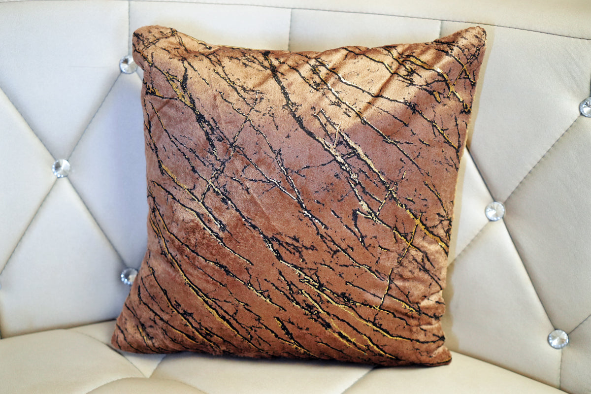 Golden Streaks Designer Cushion Covers
