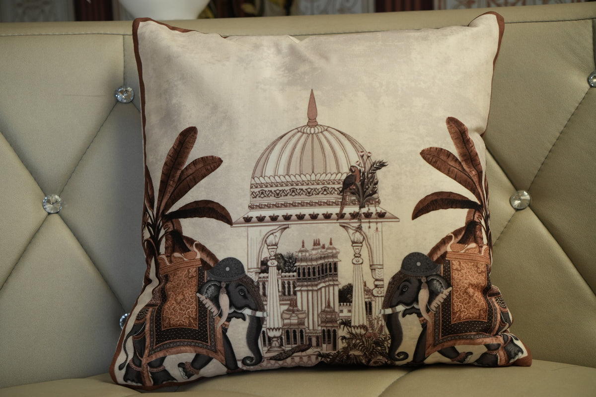 Elephant Royale Cushion Cover – Heritage Print