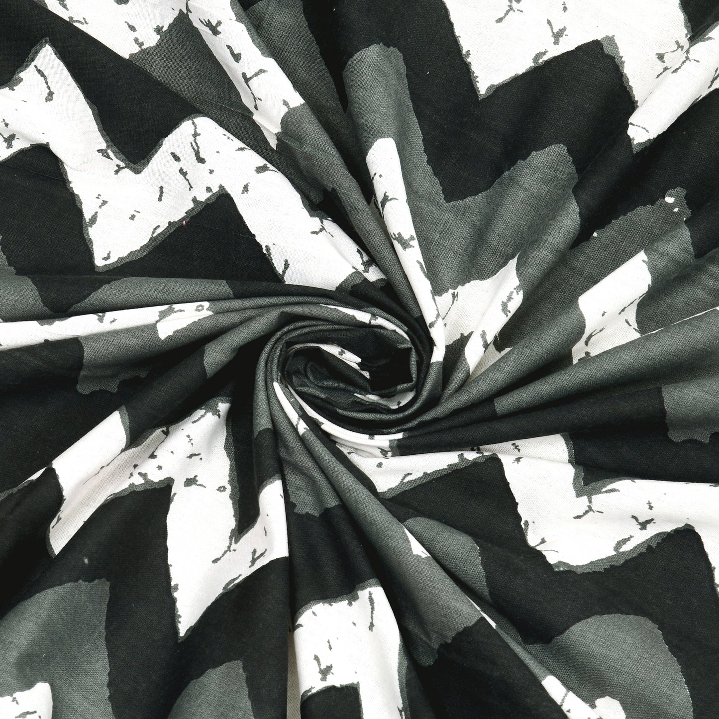 White Black Grey Pattern Print – Cotton Bedsheet Set