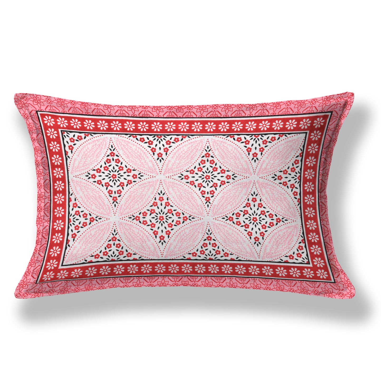 Heritage Bloom Wave – Crimson Rose Single Bedsheet