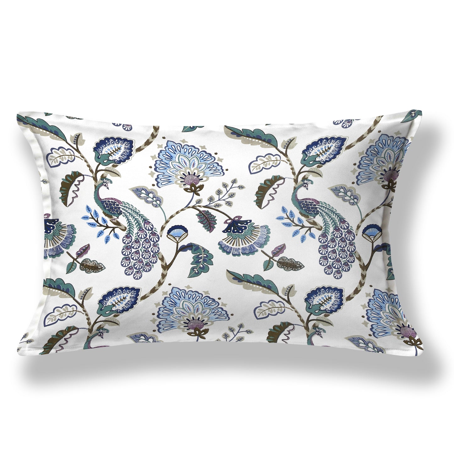 Blue Peacock & Floral Single Bedsheet