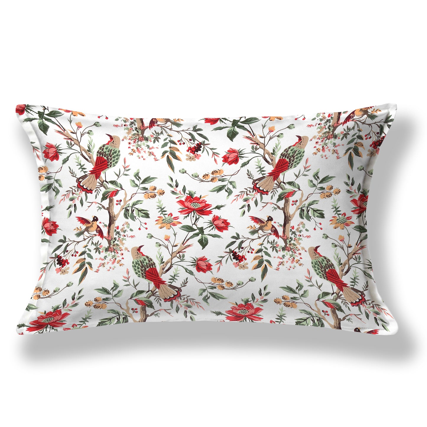 Red Blossom Bird & Floral Single Bedsheet