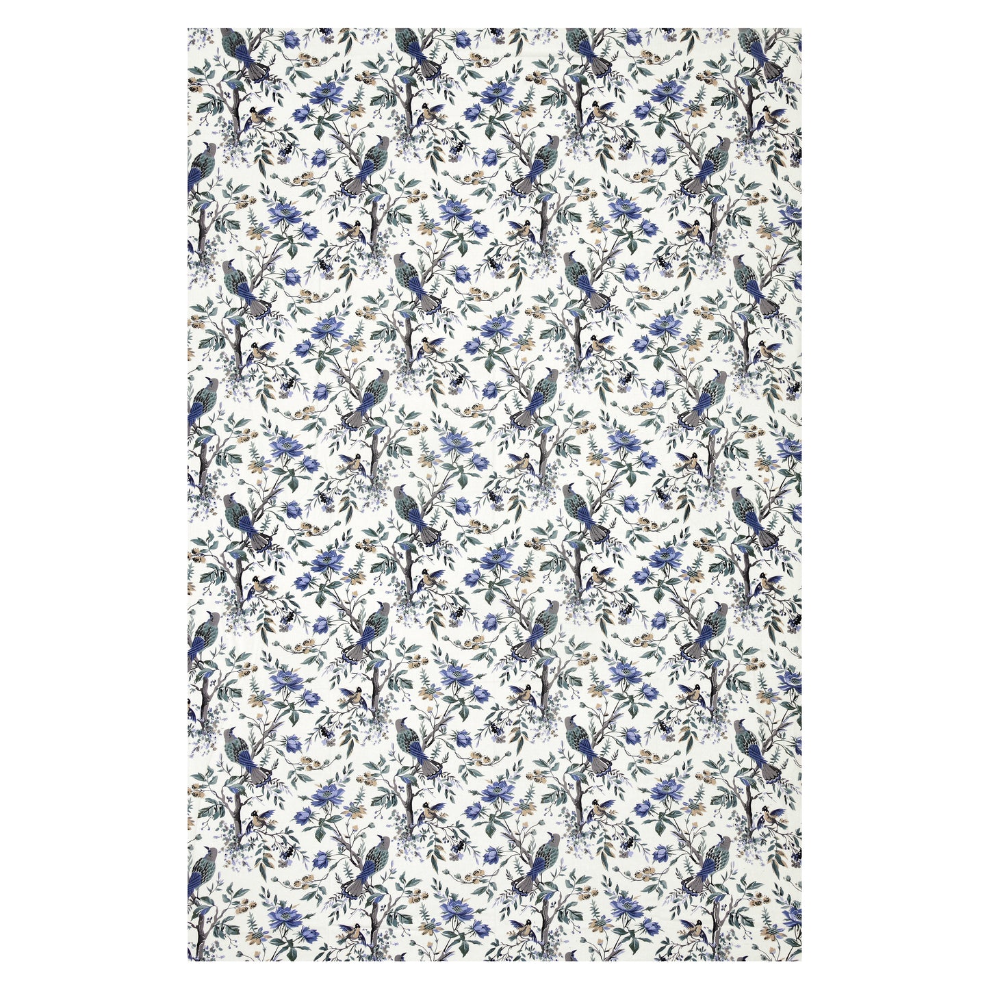 Blue Blossom Bird & Floral Single Bedsheet