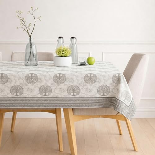 Poly-Cotton Printed Dining Table Cover (Premium, Washable)