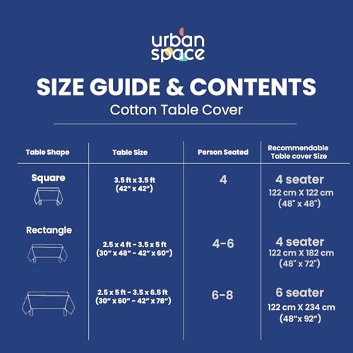 100% Cotton Printed Tablecloth with Tassels (Boho)