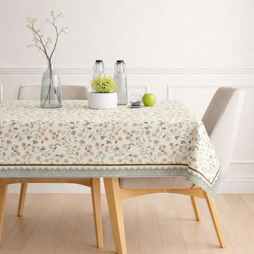 Poly-Cotton Printed Dining Table Cover (Premium, Washable)
