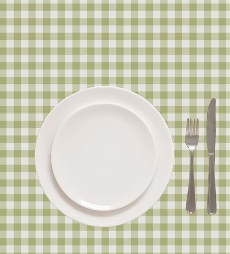 Gingham Checks Dust-Proof Washable Dining Table Cloth (6 Seater)
