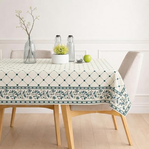 Poly-Cotton Printed Dining Table Cover (Premium, Washable)