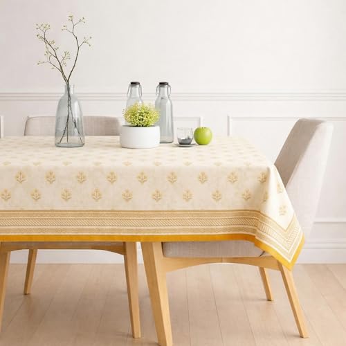 Poly-Cotton Printed Dining Table Cover (Premium, Washable)