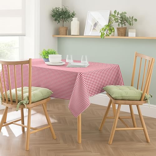 Gingham Checks Dust-Proof Washable Dining Table Cloth (6 Seater)