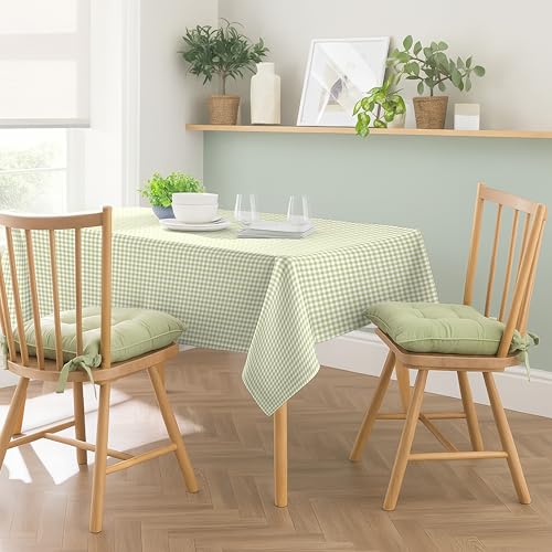 Gingham Checks Dust-Proof Washable Dining Table Cloth (6 Seater)