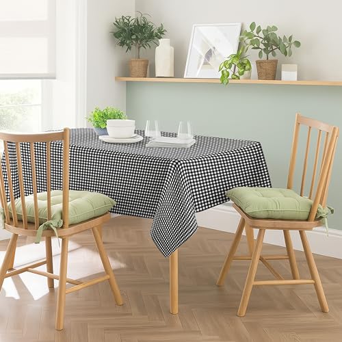Gingham Checks Dust-Proof Washable Dining Table Cloth (6 Seater)