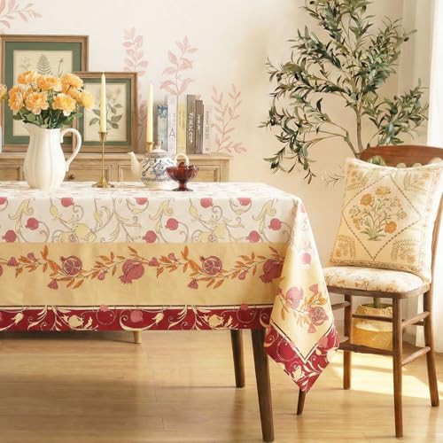 Block Print Cotton Tablecloth (Bohemian Floral)
