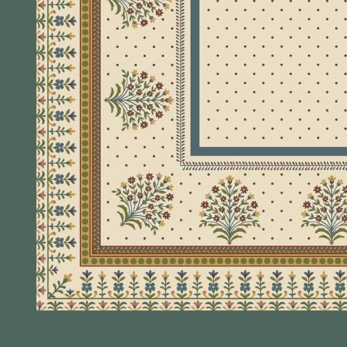 Poly-Cotton Printed Dining Table Cover (Premium, Washable)