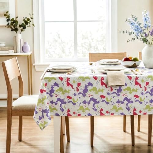 Block Print Cotton Tablecloth (Bohemian Floral)