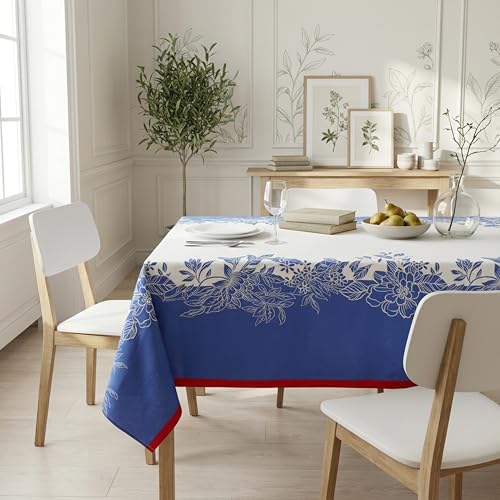 Block Print Cotton Tablecloth (Bohemian Floral)