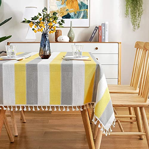 Premium Water & Stain Resistant Floral Dining Table Cover (Linen-Blend, 300 GSM)