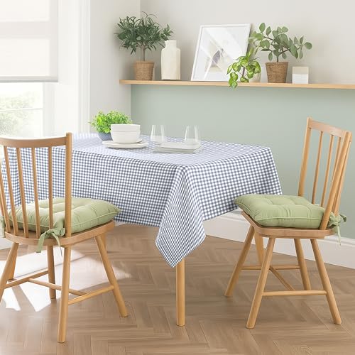 Gingham Checks Dust-Proof Washable Dining Table Cloth (6 Seater)