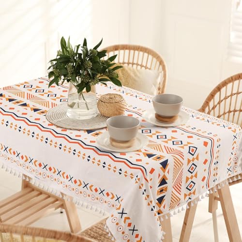 100% Cotton Printed Tablecloth with Tassels (Boho)