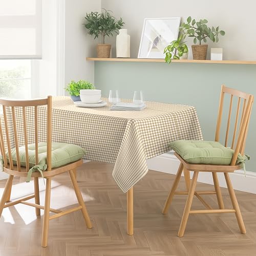 Gingham Checks Dust-Proof Washable Dining Table Cloth (6 Seater)