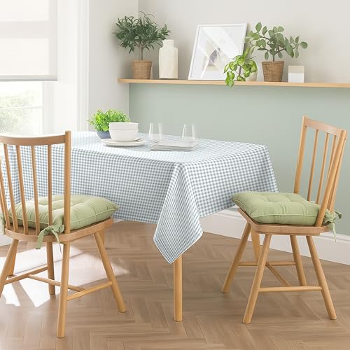 Gingham Checks Dust-Proof Washable Dining Table Cloth (6 Seater)