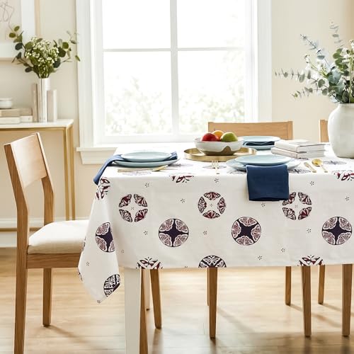 Block Print Cotton Tablecloth (Bohemian Floral)