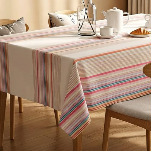 Premium Water & Stain Resistant Floral Dining Table Cover (Linen-Blend, 300 GSM)