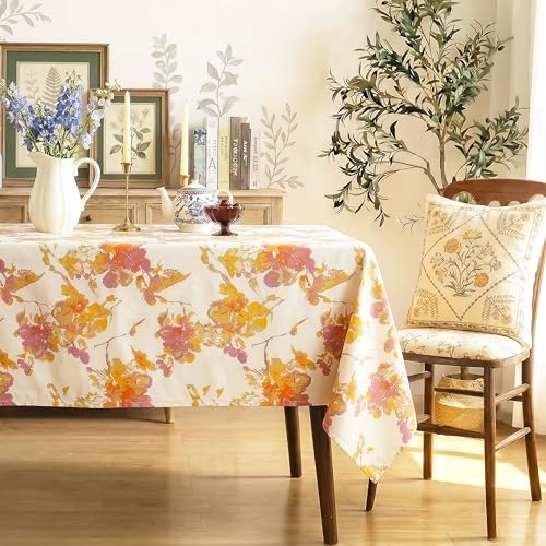 Block Print Cotton Tablecloth (Bohemian Floral)