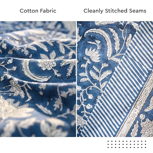 Jaipuri Hand Block Print Cotton Tablecloth (Handcrafted Floral)