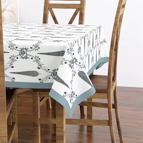 Hand Block Print Cotton Tablecloth (Jaipuri, 6 Seater)