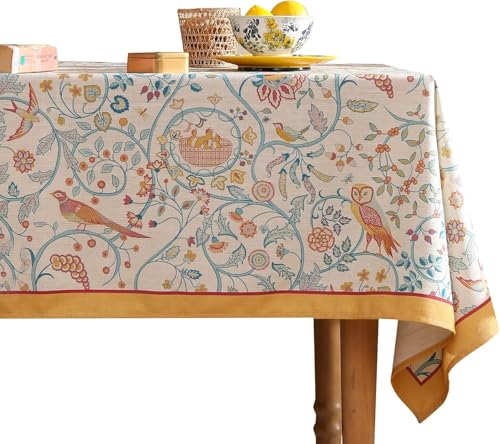 Premium Luxury Fabric Floral Dining Table Cover (6 Seater)