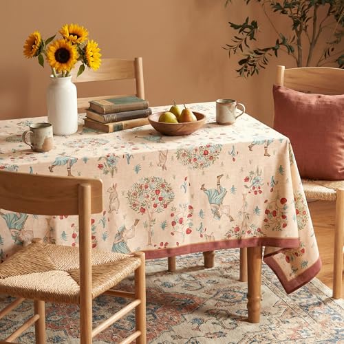 Premium Luxury Fabric Floral Dining Table Cover (6 Seater)