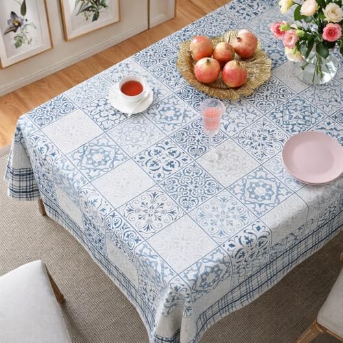 Hand Block Printed Jaipuri Cotton Tablecloth (Ethnic Floral)