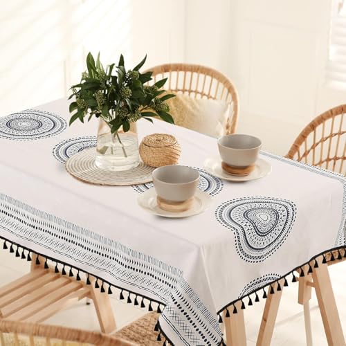 100% Cotton Printed Tablecloth with Tassels (Boho)