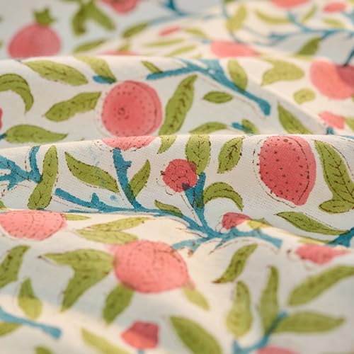 Jaipuri Hand Block Print Cotton Tablecloth (Handcrafted Floral)