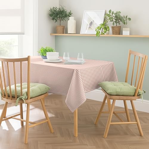 Gingham Checks Dust-Proof Washable Dining Table Cloth (6 Seater)