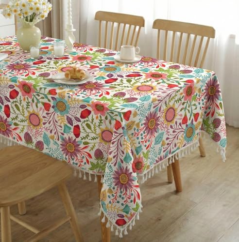 Premium Soft European Fabric Frill Dining Table Cover (6 Seater)