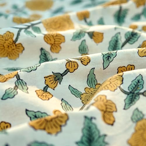 Jaipuri Hand Block Print Cotton Tablecloth (Handcrafted Floral)