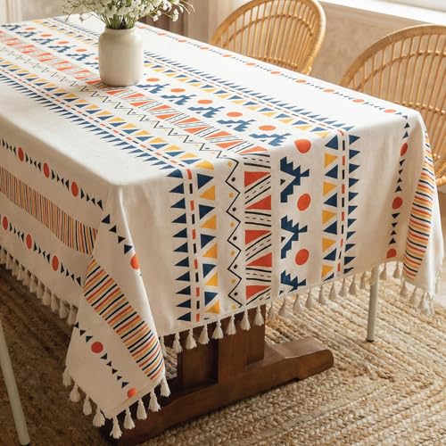 100% Cotton Printed Tablecloth with Tassels (Boho)