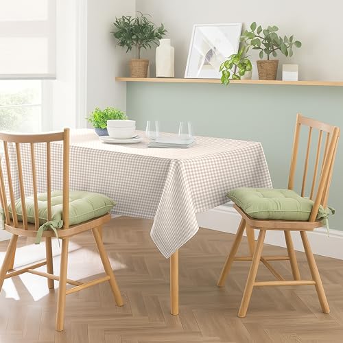 Gingham Checks Dust-Proof Washable Dining Table Cloth (6 Seater)