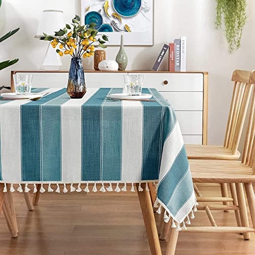 Premium Water & Stain Resistant Floral Dining Table Cover (Linen-Blend, 300 GSM)