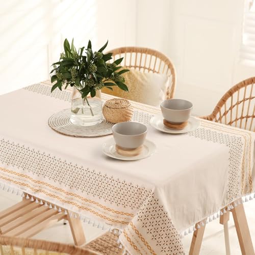 100% Cotton Printed Tablecloth with Tassels (Boho)