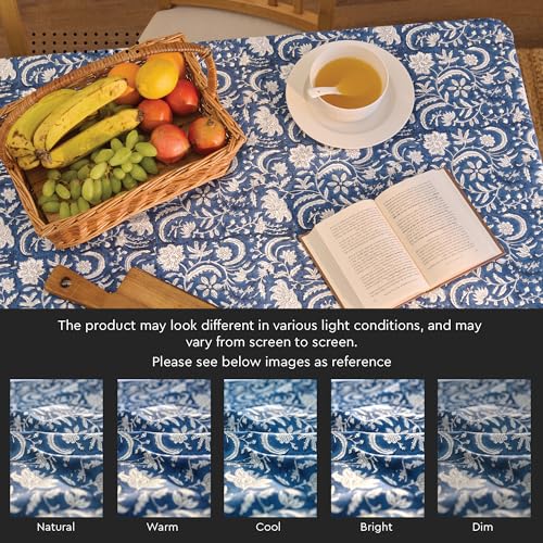 Jaipuri Hand Block Print Cotton Tablecloth (Handcrafted Floral)